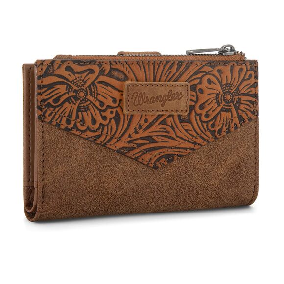 Handbags - 3035 × Wrangler Small Wallet Designer Bifold Wallet Embossed Wallets, Card